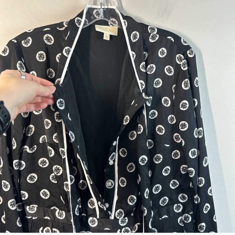 Modcloth Black and White Long Sleeve Dress - Picture 15 of 16